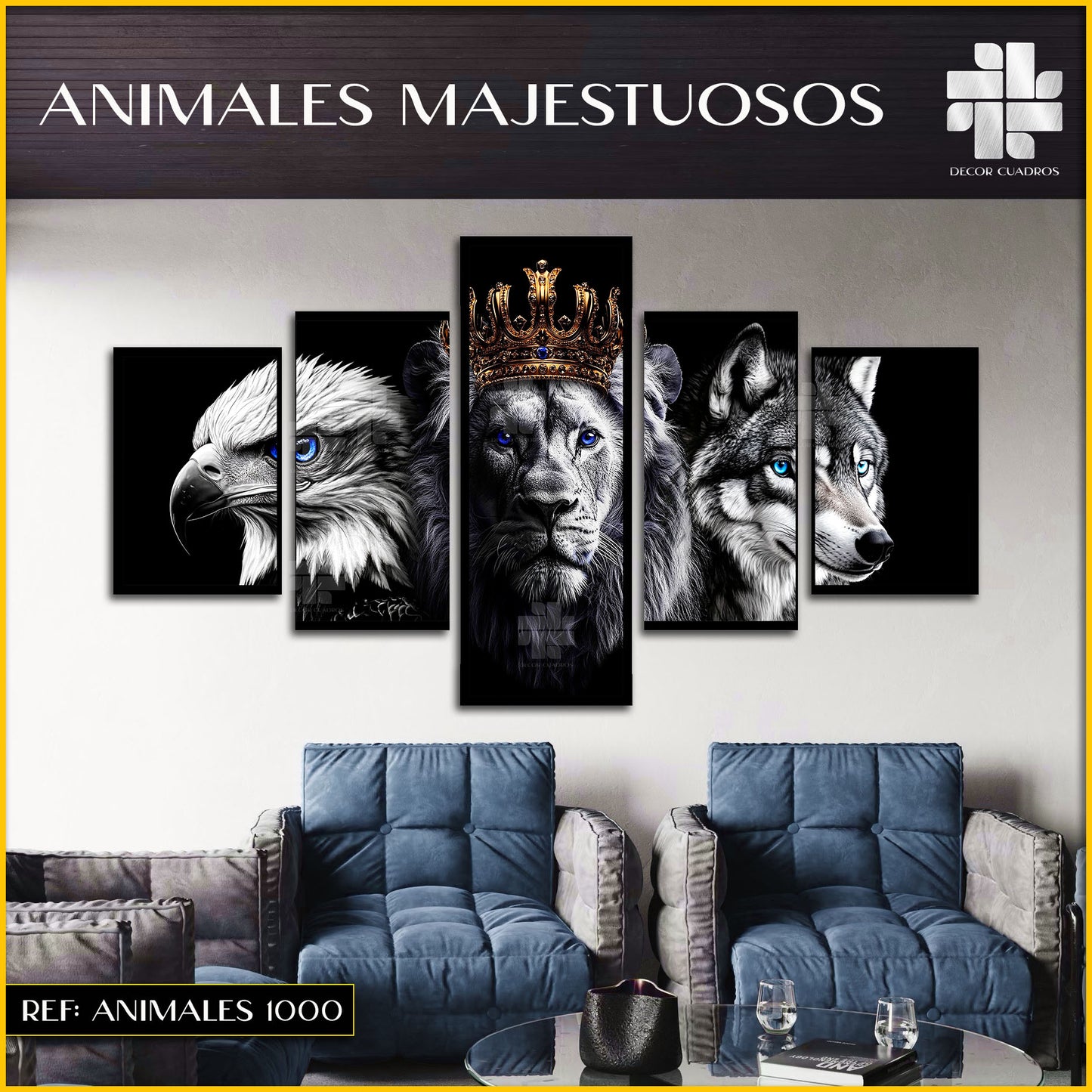 ANIMALES MAJESTUOSO - 120*70 CM