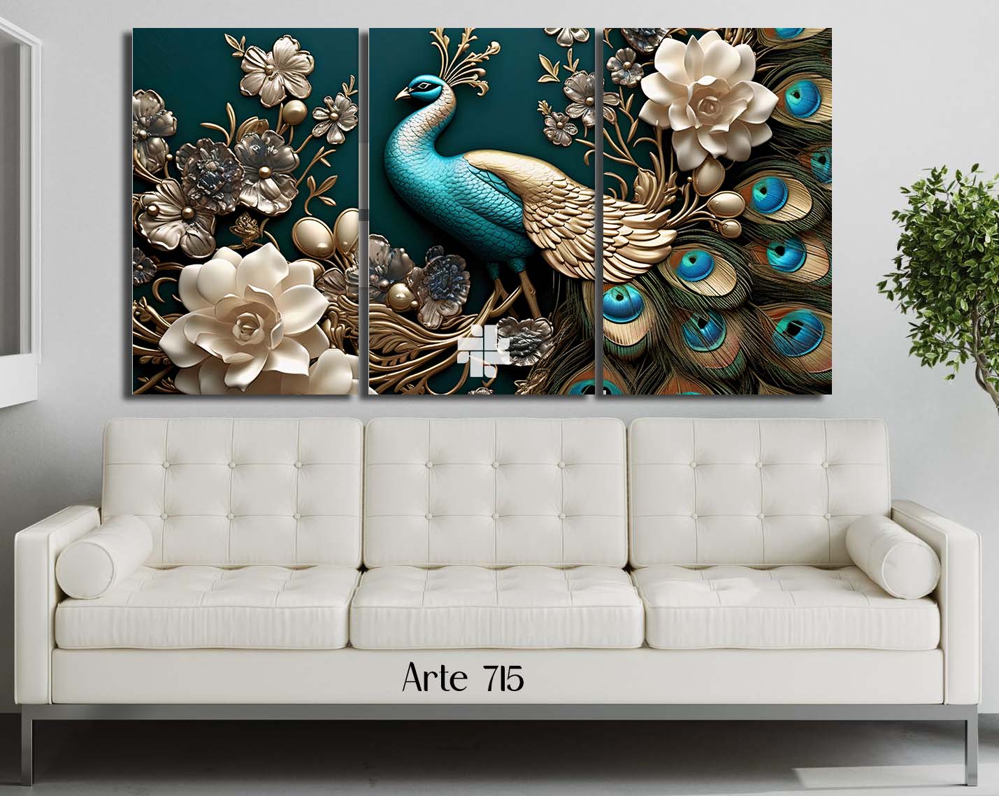 HERMOSO CUADRO DEL PAVO REAL - 120CM * 70CM
