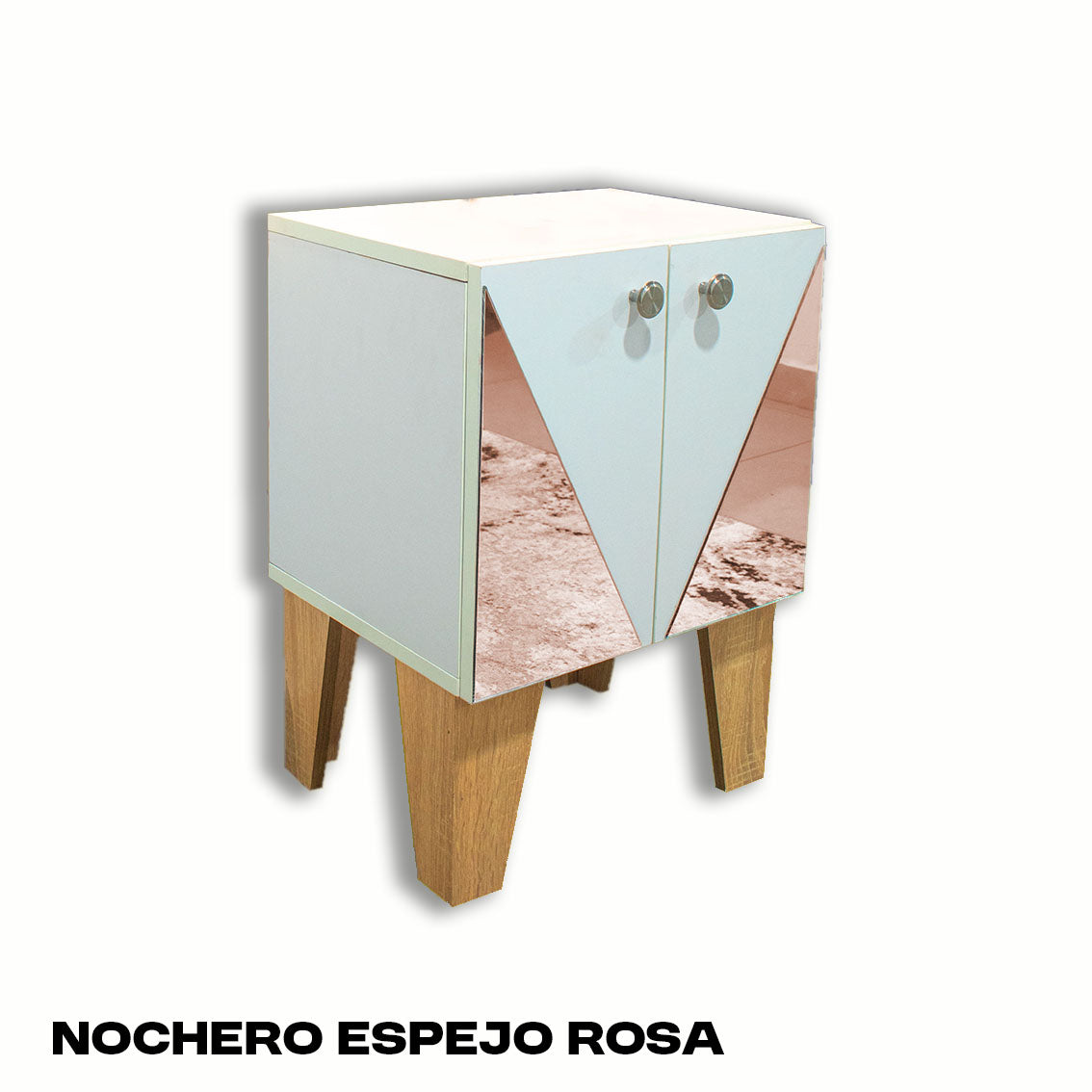 Mesa de Noche Moderna con Espejo