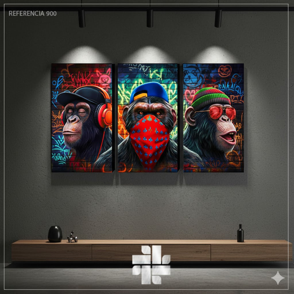 Los Monos Urbanos - 120*70 CM