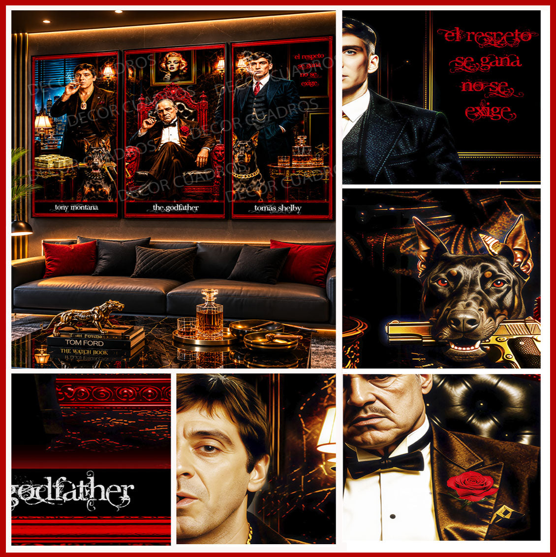 RED MAFIA  - 3 PIEZAS - 120X70CM