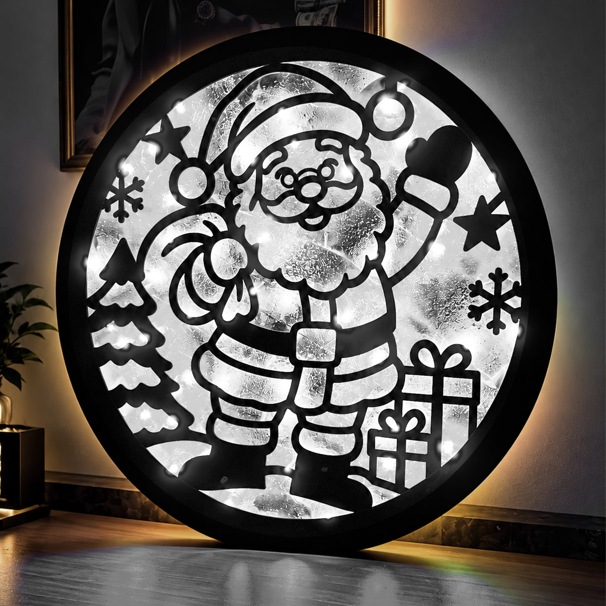 Cuadro navideño circular