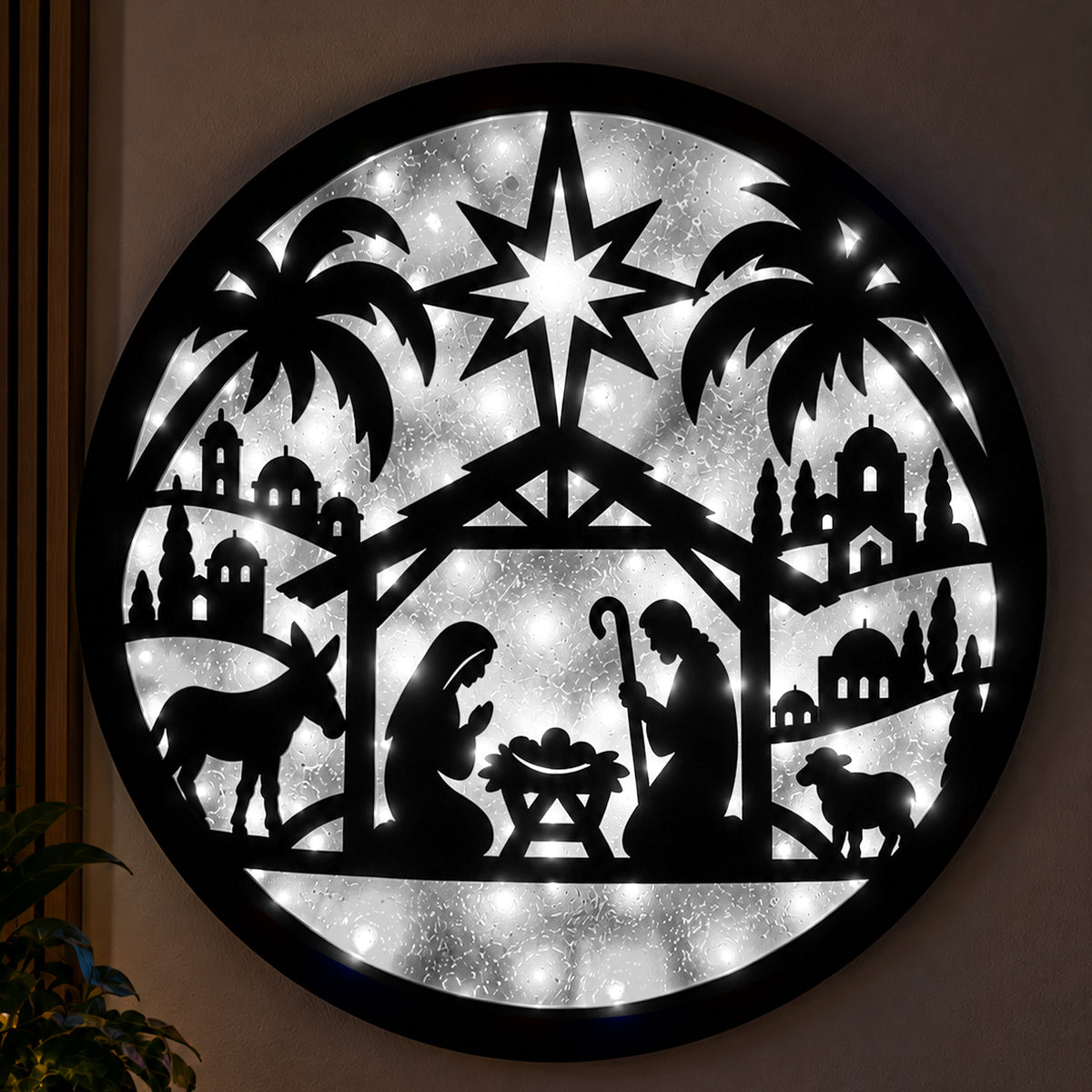Cuadro navideño circular